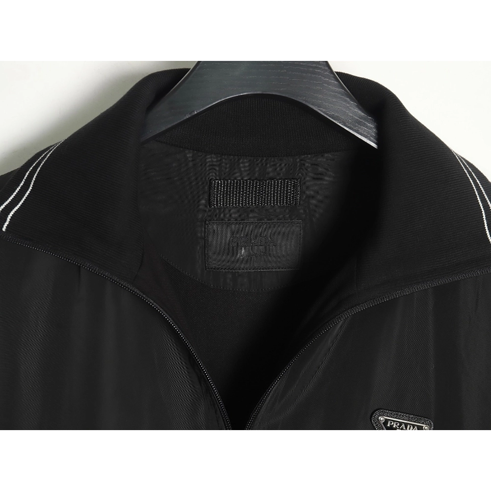 Prada triangle logo stand collar zipup jacket,Prada Jacket,Jacket,APPAREL