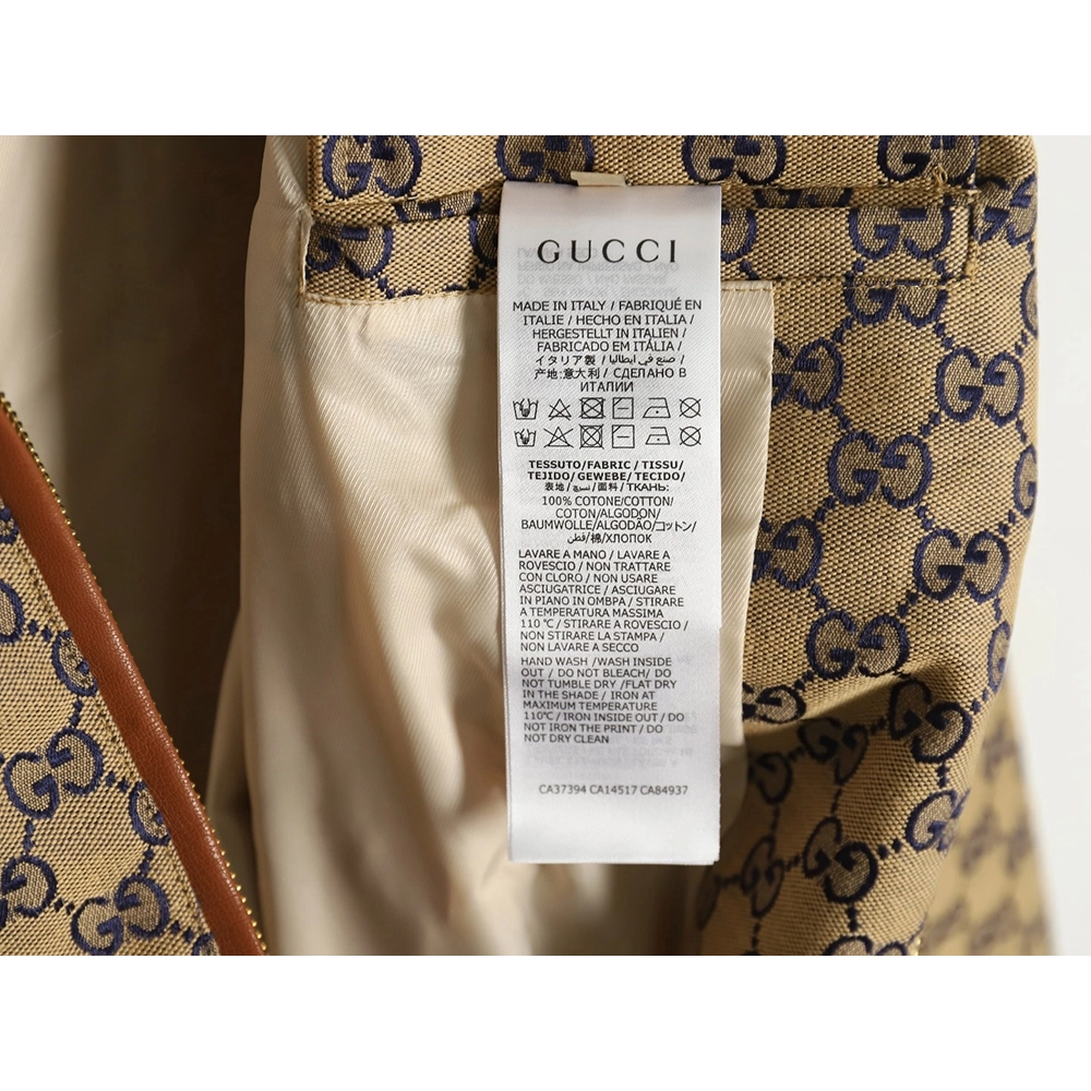 Gucci standup collar double G canvas longsleeved jacket,Gucci Jacket,Jacket,APPAREL