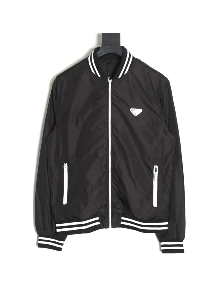 Prada triangle logo webbing woven zipup jacket,Prada Jacket,Jacket,APPAREL