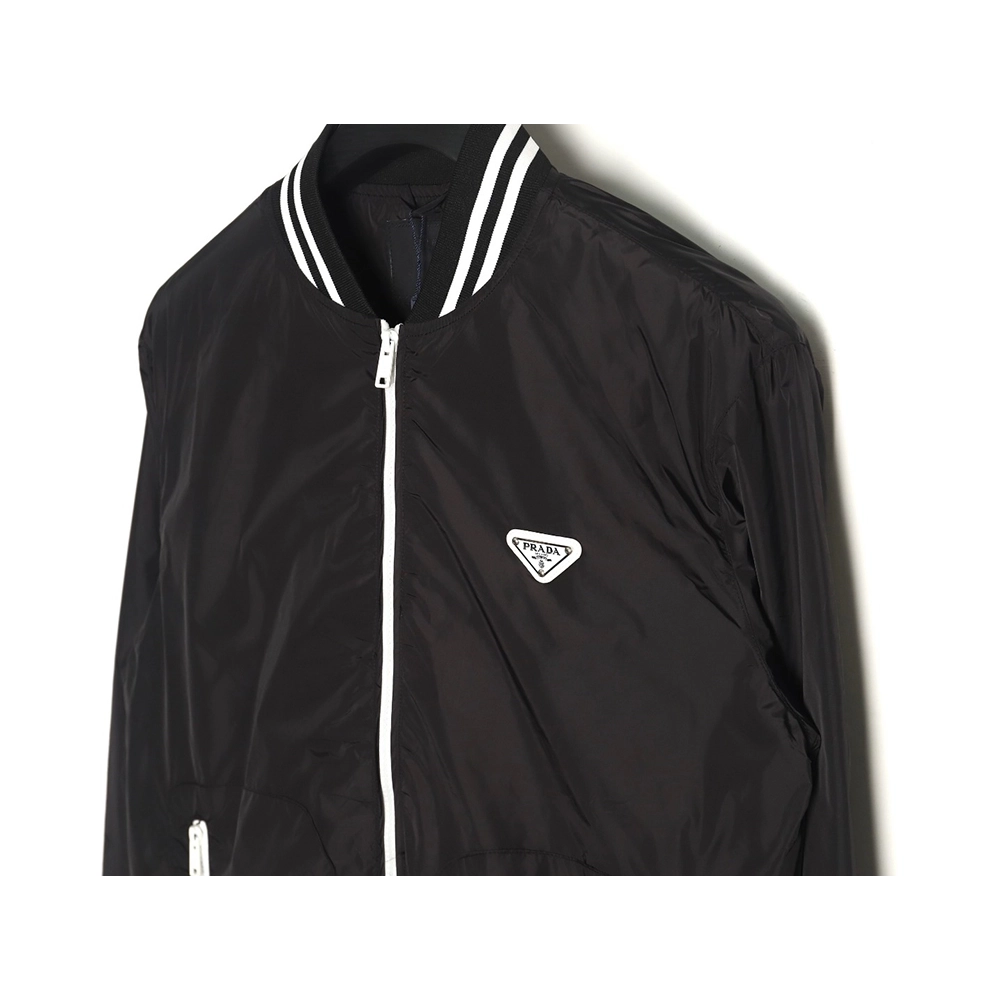 Prada triangle logo webbing woven zipup jacket,Prada Jacket,Jacket,APPAREL