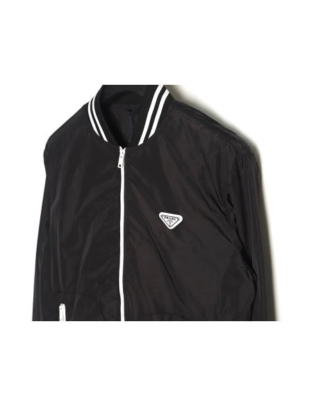 Prada triangle logo webbing woven zipup jacket,Prada Jacket,Jacket,APPAREL