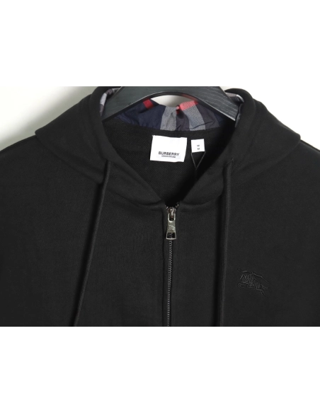 Burberry Warhorse Logo Embroidered Hooded Jacket TSK1,Burberry Jacket,Jacket,APPAREL