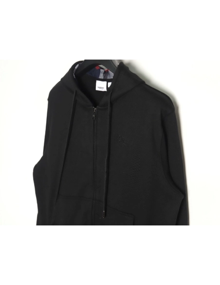 Burberry Warhorse Logo Embroidered Hooded Jacket TSK1,Burberry Jacket,Jacket,APPAREL