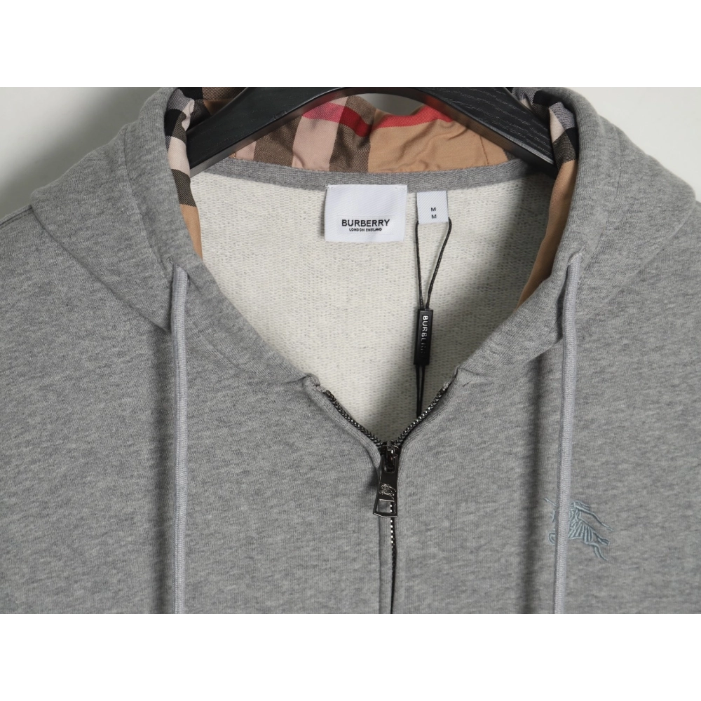 Burberry Warhorse Logo Embroidered Hooded Jacket,Burberry Jacket,Jacket,APPAREL