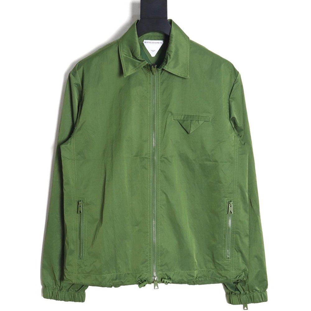 Bottega Veneta triangle pocket lapel nylon jacket,Bottega Veneta Jacket,Jacket,APPAREL