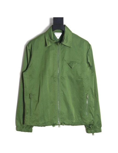 Bottega Veneta triangle pocket lapel nylon jacket,Bottega Veneta Jacket,Jacket,APPAREL