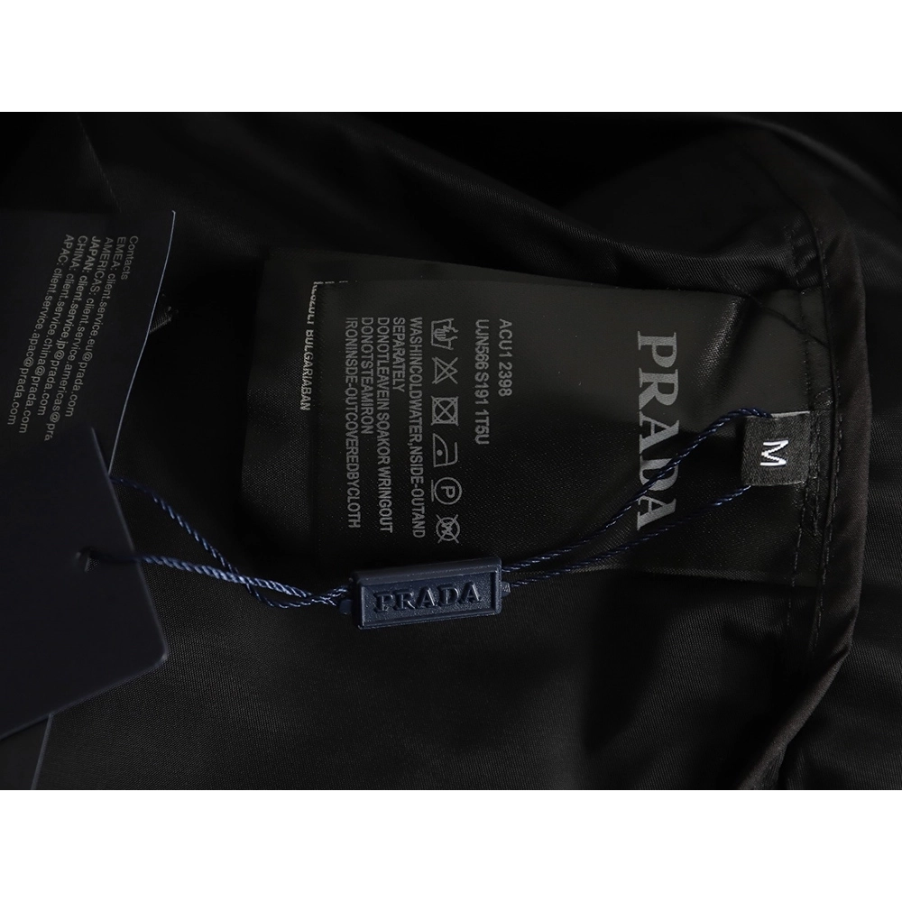 Prada Nylon Triangle Logo Long Sleeve Jacket Shirt,Prada Jacket,Jacket,APPAREL