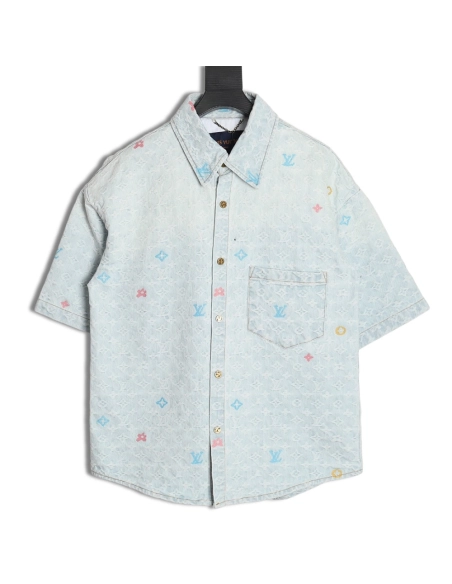 Louis Vuitton 24SS Tyler collaboration embroidered denim jacket,Louis Vuitton Jacket,Jacket,APPAREL