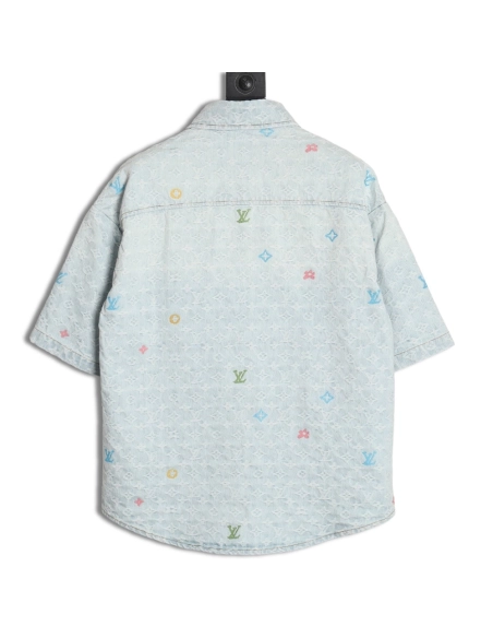 Louis Vuitton 24SS Tyler collaboration embroidered denim jacket,Louis Vuitton Jacket,Jacket,APPAREL