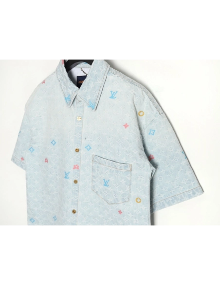 Louis Vuitton 24SS Tyler collaboration embroidered denim jacket,Louis Vuitton Jacket,Jacket,APPAREL