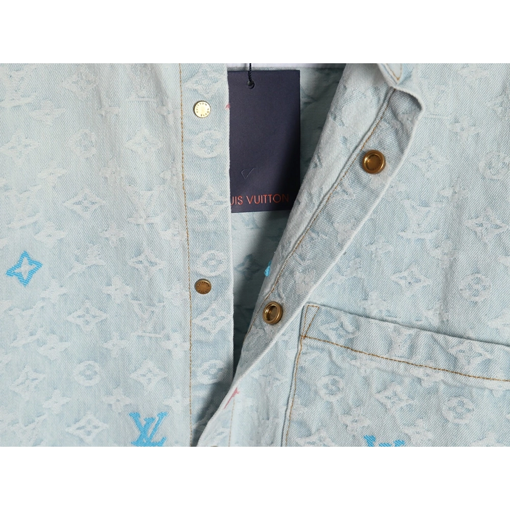 Louis Vuitton 24SS Tyler collaboration embroidered denim jacket,Louis Vuitton Jacket,Jacket,APPAREL
