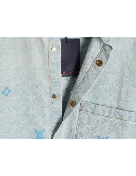 Louis Vuitton 24SS Tyler collaboration embroidered denim jacket,Louis Vuitton Jacket,Jacket,APPAREL