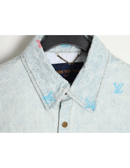 Louis Vuitton 24SS Tyler collaboration embroidered denim jacket,Louis Vuitton Jacket,Jacket,APPAREL