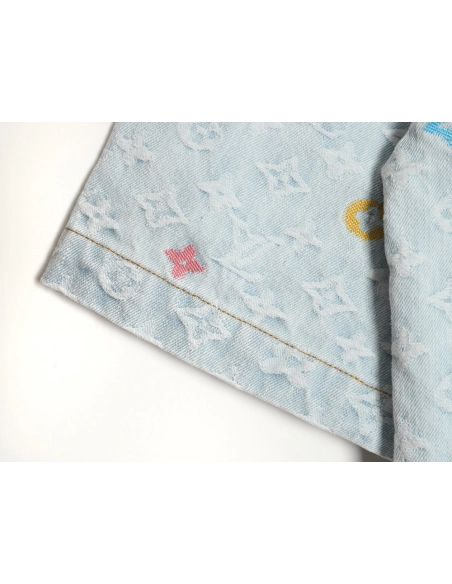 Louis Vuitton 24SS Tyler collaboration embroidered denim jacket,Louis Vuitton Jacket,Jacket,APPAREL