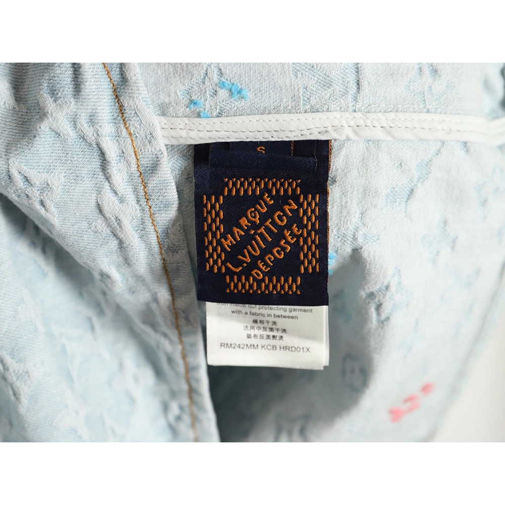 Louis Vuitton 24SS Tyler collaboration embroidered denim jacket,Louis Vuitton Jacket,Jacket,APPAREL