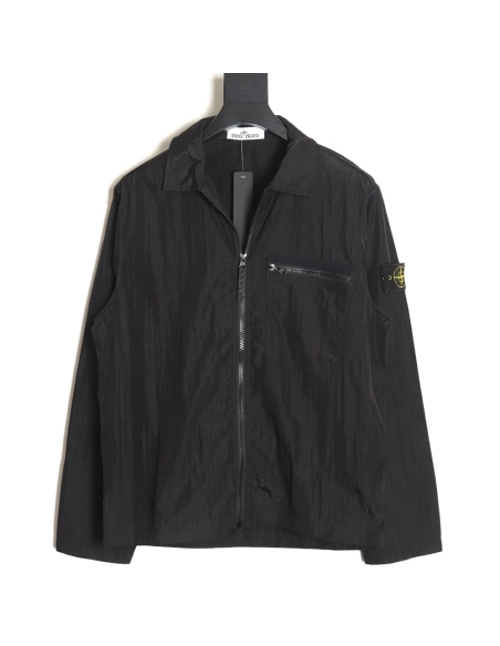 Stone Island Nylon Meta Series Metallic Nylon Long Sleeve Zipper Jacket Sun Protection Clothing TSK3,Stone Island Jacket,Jacket,