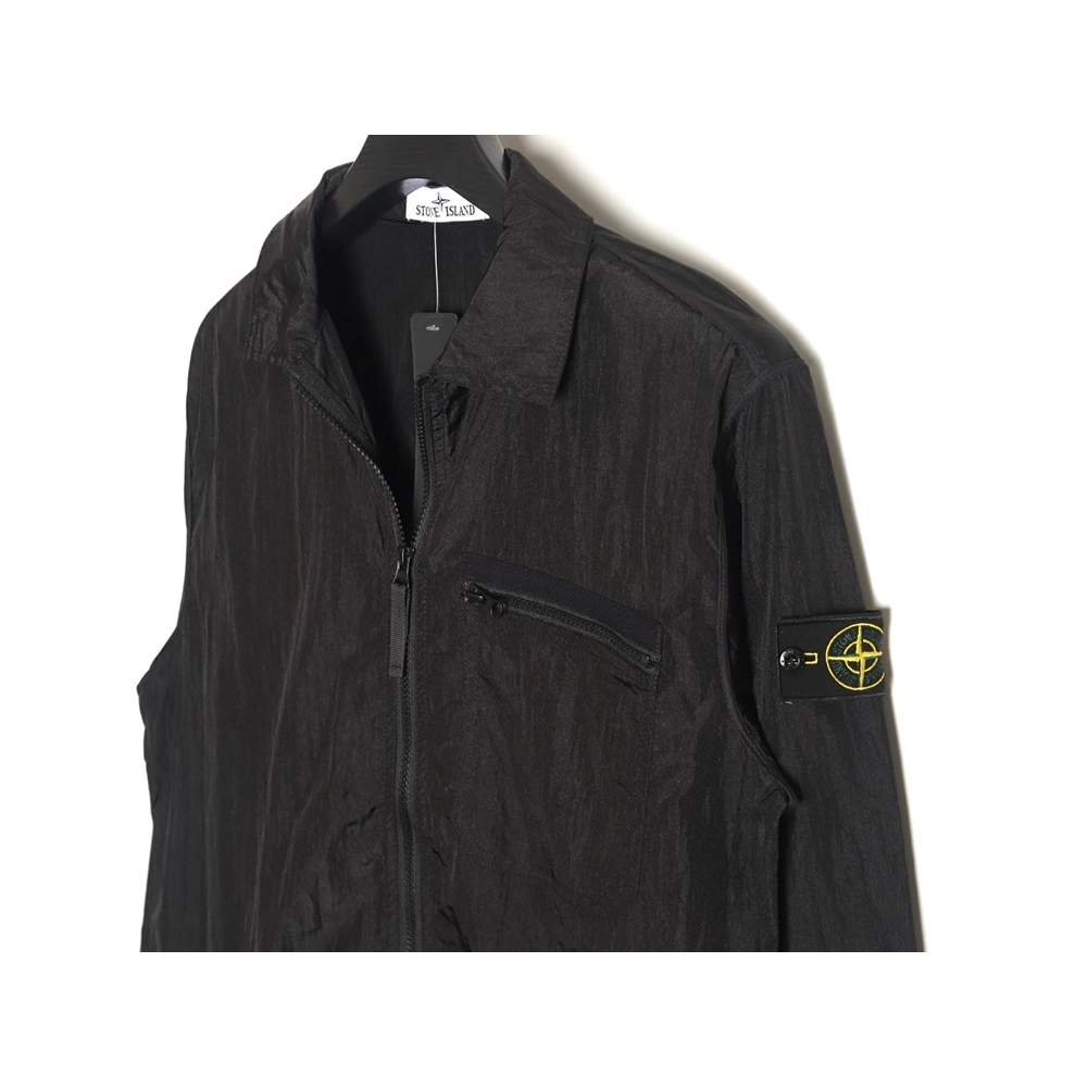 Stone Island Nylon Meta Series Metallic Nylon Long Sleeve Zipper Jacket Sun Protection Clothing TSK3,Stone Island Jacket,Jacket,