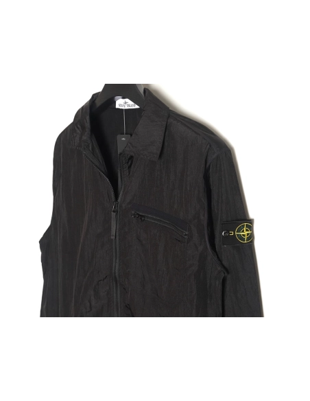 Stone Island Nylon Meta Series Metallic Nylon Long Sleeve Zipper Jacket Sun Protection Clothing TSK3,Stone Island Jacket,Jacket,