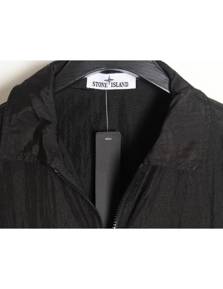 Stone Island Nylon Meta Series Metallic Nylon Long Sleeve Zipper Jacket Sun Protection Clothing TSK3,Stone Island Jacket,Jacket,