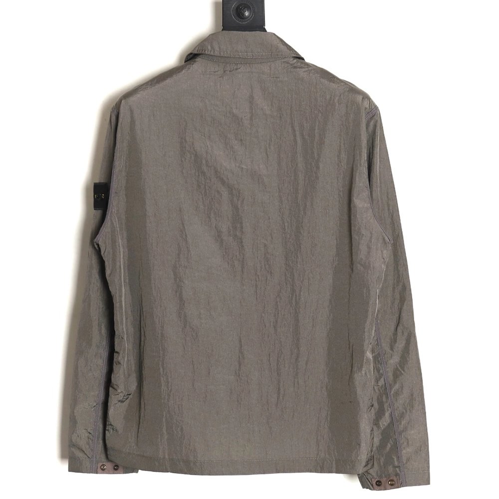 Stone Island Nylon Meta Series Metallic Nylon Long Sleeve Zipper Jacket Sun Protection Clothing TSK2,Stone Island Jacket,Jacket,