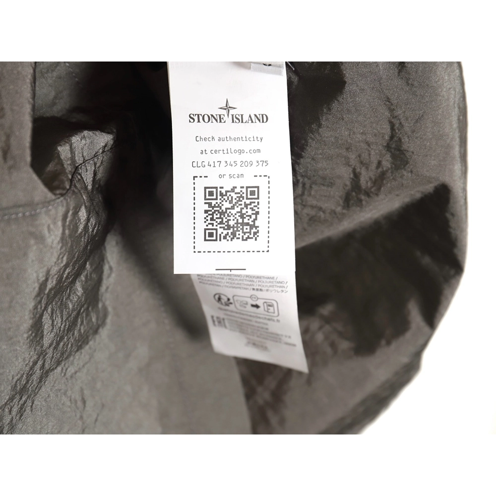 Stone Island Nylon Meta Series Metallic Nylon Long Sleeve Zipper Jacket Sun Protection Clothing TSK2,Stone Island Jacket,Jacket,