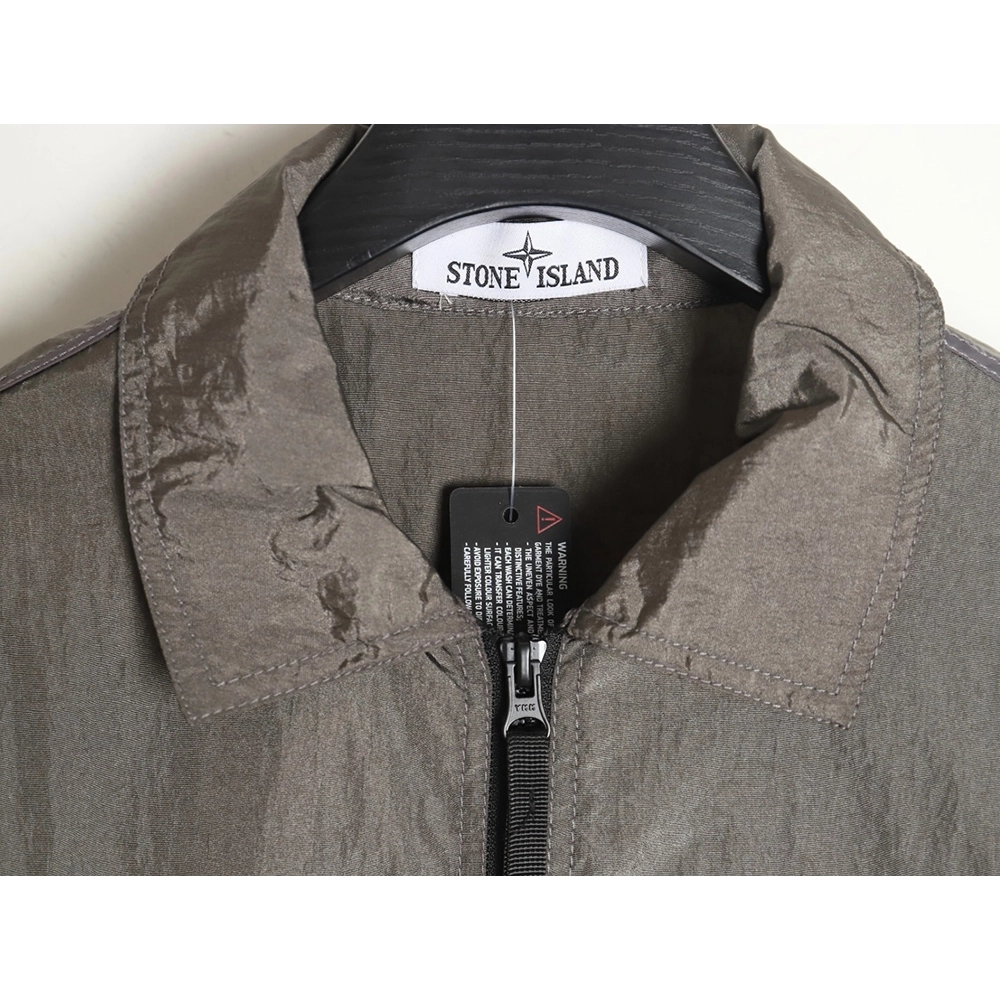 Stone Island Nylon Meta Series Metallic Nylon Long Sleeve Zipper Jacket Sun Protection Clothing TSK2,Stone Island Jacket,Jacket,