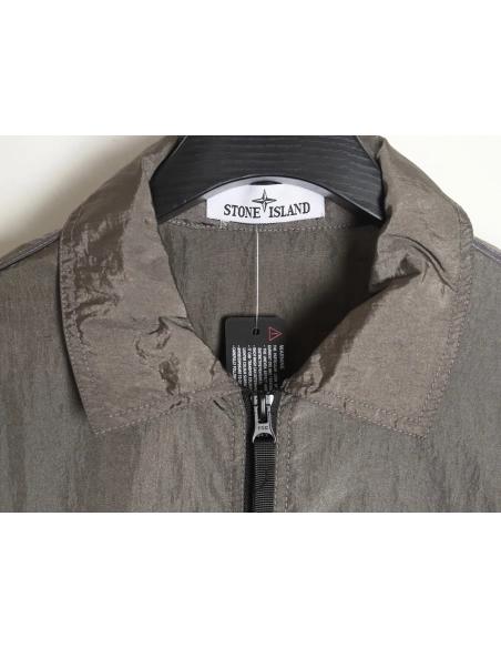 Stone Island Nylon Meta Series Metallic Nylon Long Sleeve Zipper Jacket Sun Protection Clothing TSK2,Stone Island Jacket,Jacket,