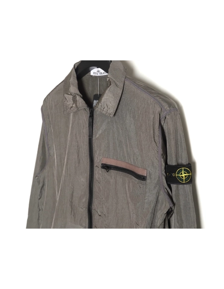 Stone Island Nylon Meta Series Metallic Nylon Long Sleeve Zipper Jacket Sun Protection Clothing TSK2,Stone Island Jacket,Jacket,