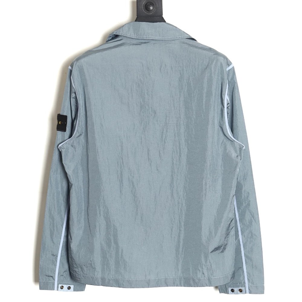 Stone Island Nylon Meta Series Metallic Nylon Long Sleeve Zipper Jacket Sun Protection Clothing TSK1,Stone Island Jacket,Jacket,