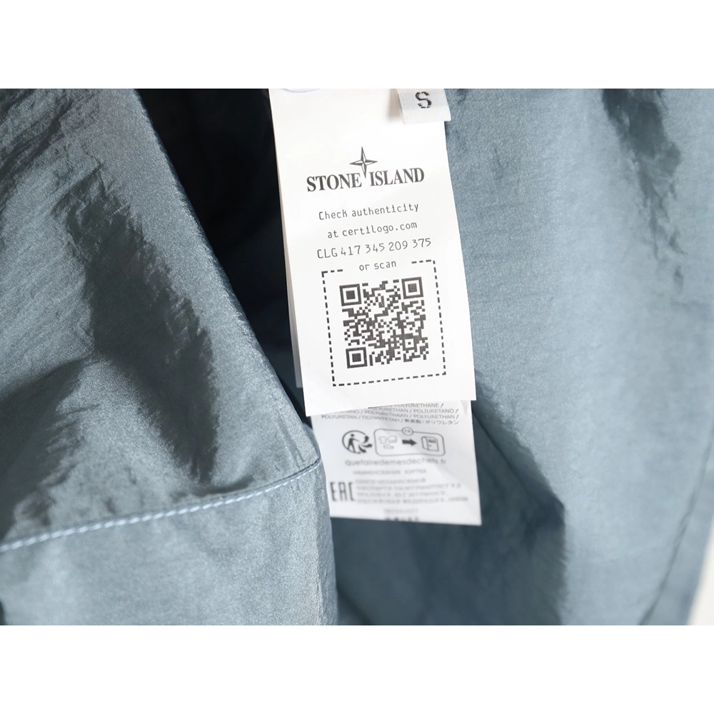 Stone Island Nylon Meta Series Metallic Nylon Long Sleeve Zipper Jacket Sun Protection Clothing TSK1,Stone Island Jacket,Jacket,