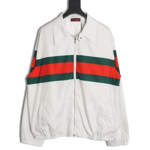 Gucci 24ss Smooth Nylon Webbing Jacket TSK1,Gucci Jacket,Jacket,APPAREL