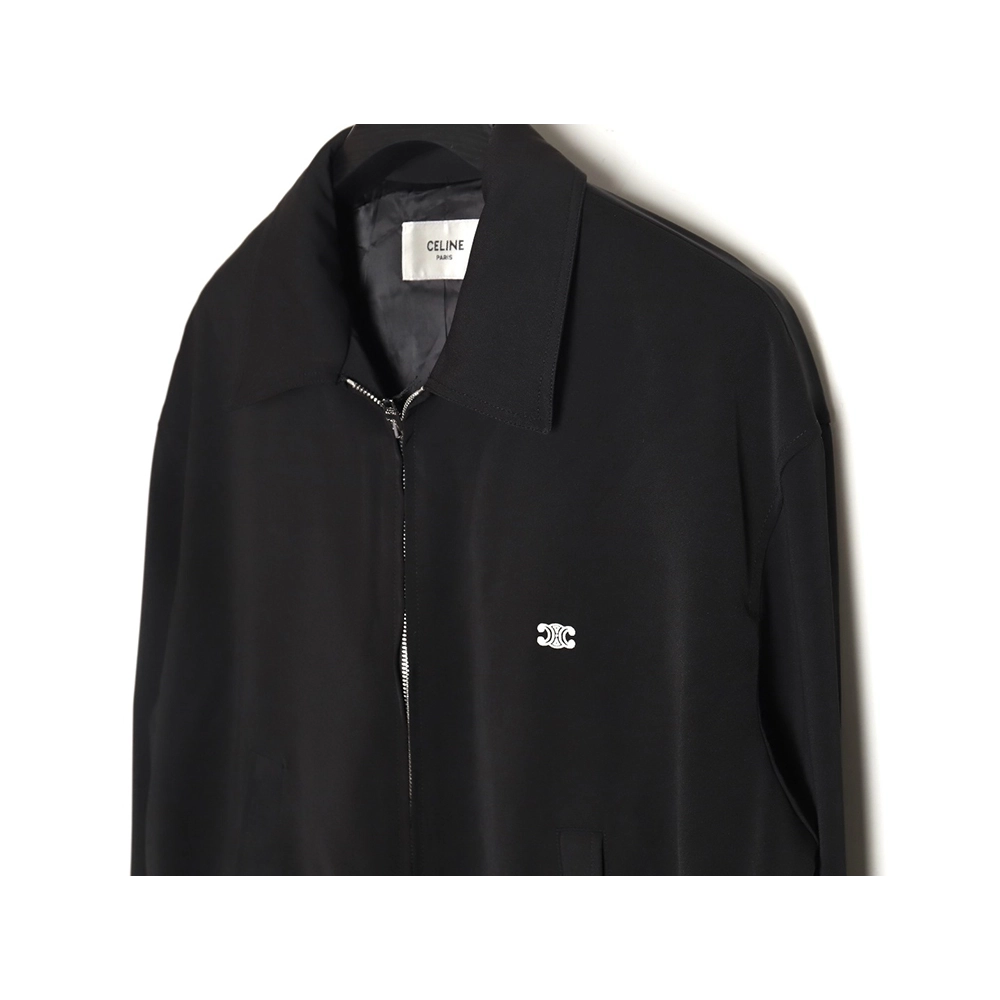 Celine 24SS Arc de Triomphe small embroidered lapel silk jacket,Celine Jacket,Jacket,APPAREL