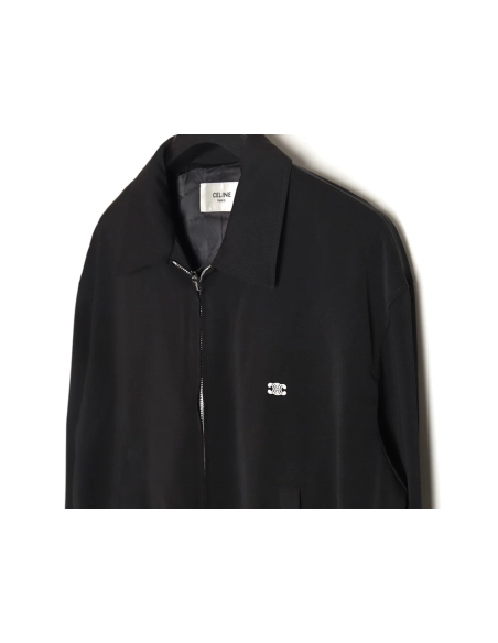 Celine 24SS Arc de Triomphe small embroidered lapel silk jacket,Celine Jacket,Jacket,APPAREL