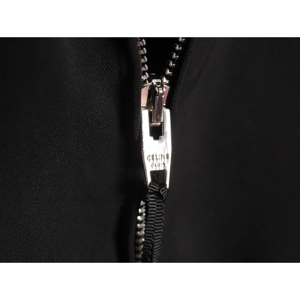 Celine 24SS Arc de Triomphe small embroidered lapel silk jacket,Celine Jacket,Jacket,APPAREL