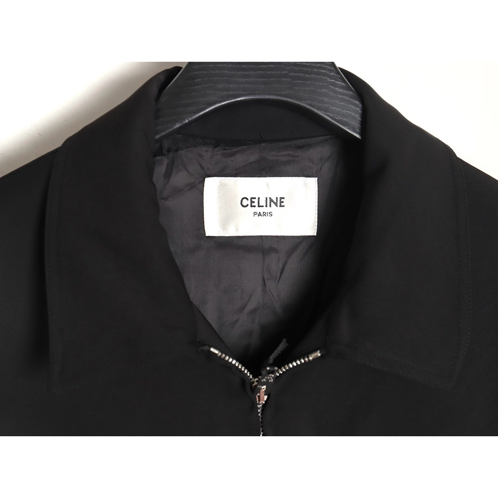 Celine 24SS Arc de Triomphe small embroidered lapel silk jacket,Celine Jacket,Jacket,APPAREL