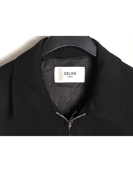 Celine 24SS Arc de Triomphe small embroidered lapel silk jacket,Celine Jacket,Jacket,APPAREL