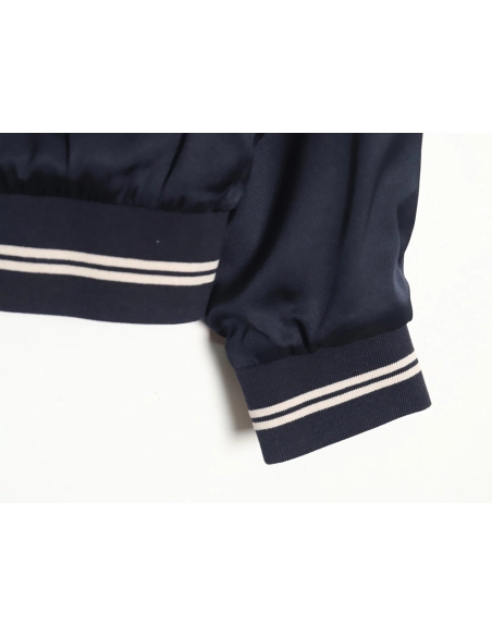 Prada 24SS mulberry silk ribbon hem hooded jacket,Prada Jacket,Jacket,APPAREL