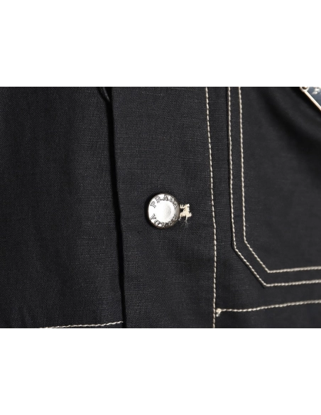 Prada PRD24SS Chambray Pocket Long Sleeve Shirt Jacket,Prada Jacket,Jacket,APPAREL