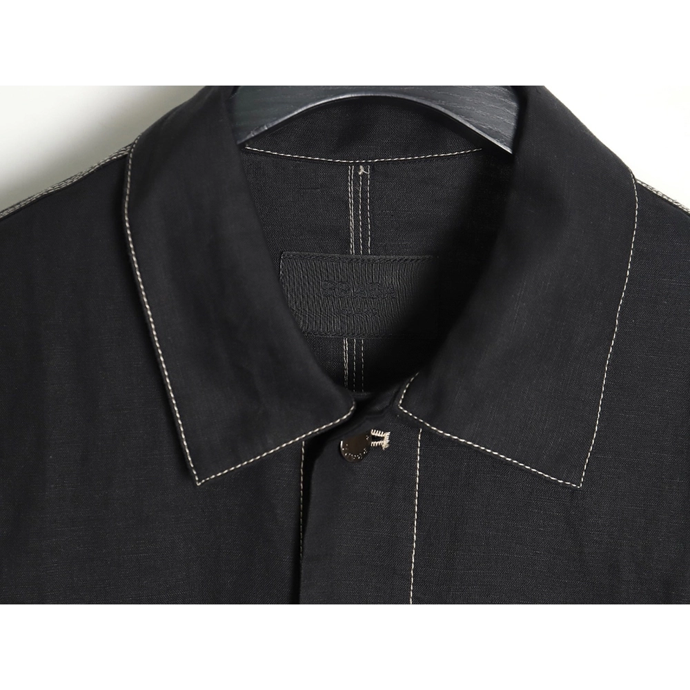 Prada PRD24SS Chambray Pocket Long Sleeve Shirt Jacket,Prada Jacket,Jacket,APPAREL