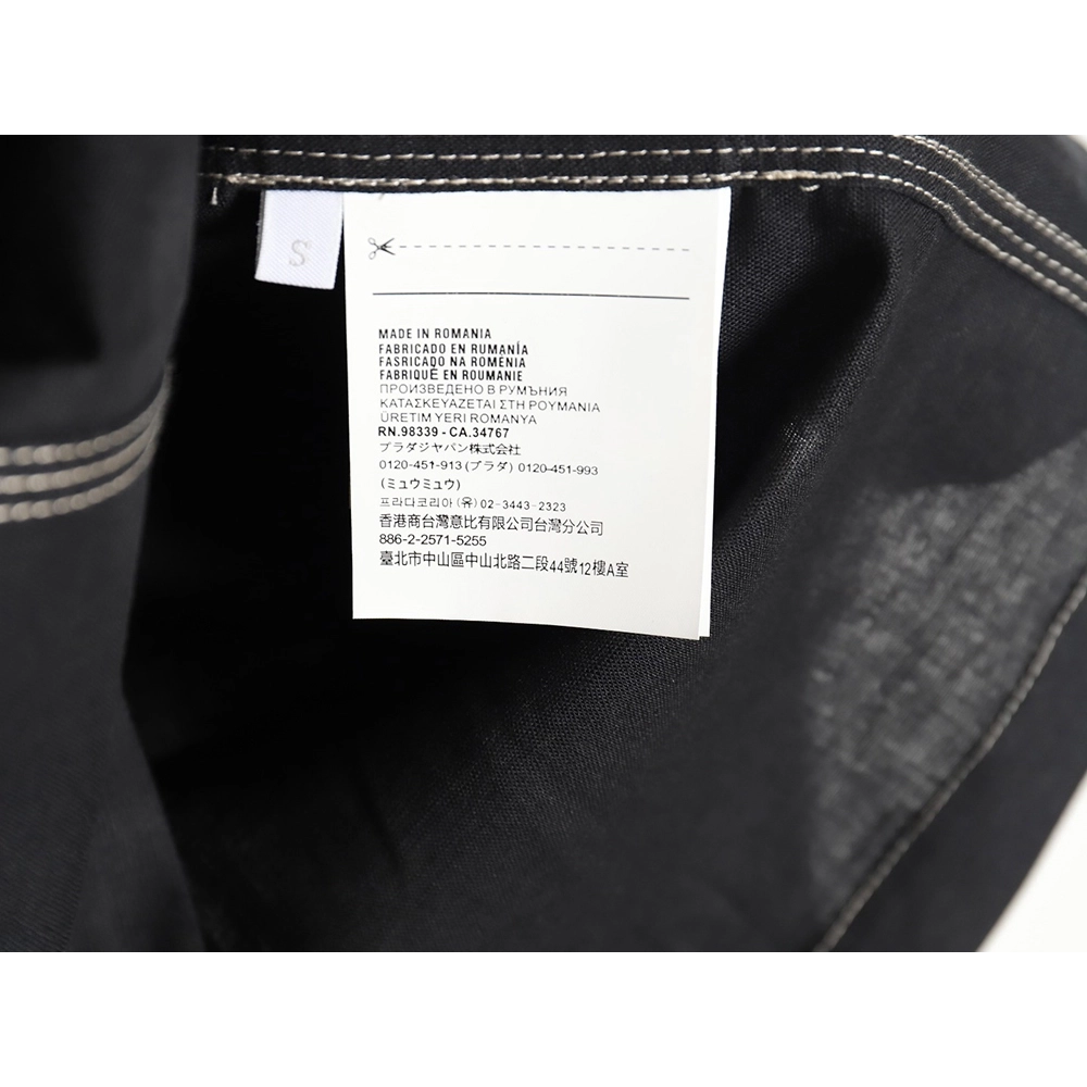 Prada PRD24SS Chambray Pocket Long Sleeve Shirt Jacket,Prada Jacket,Jacket,APPAREL