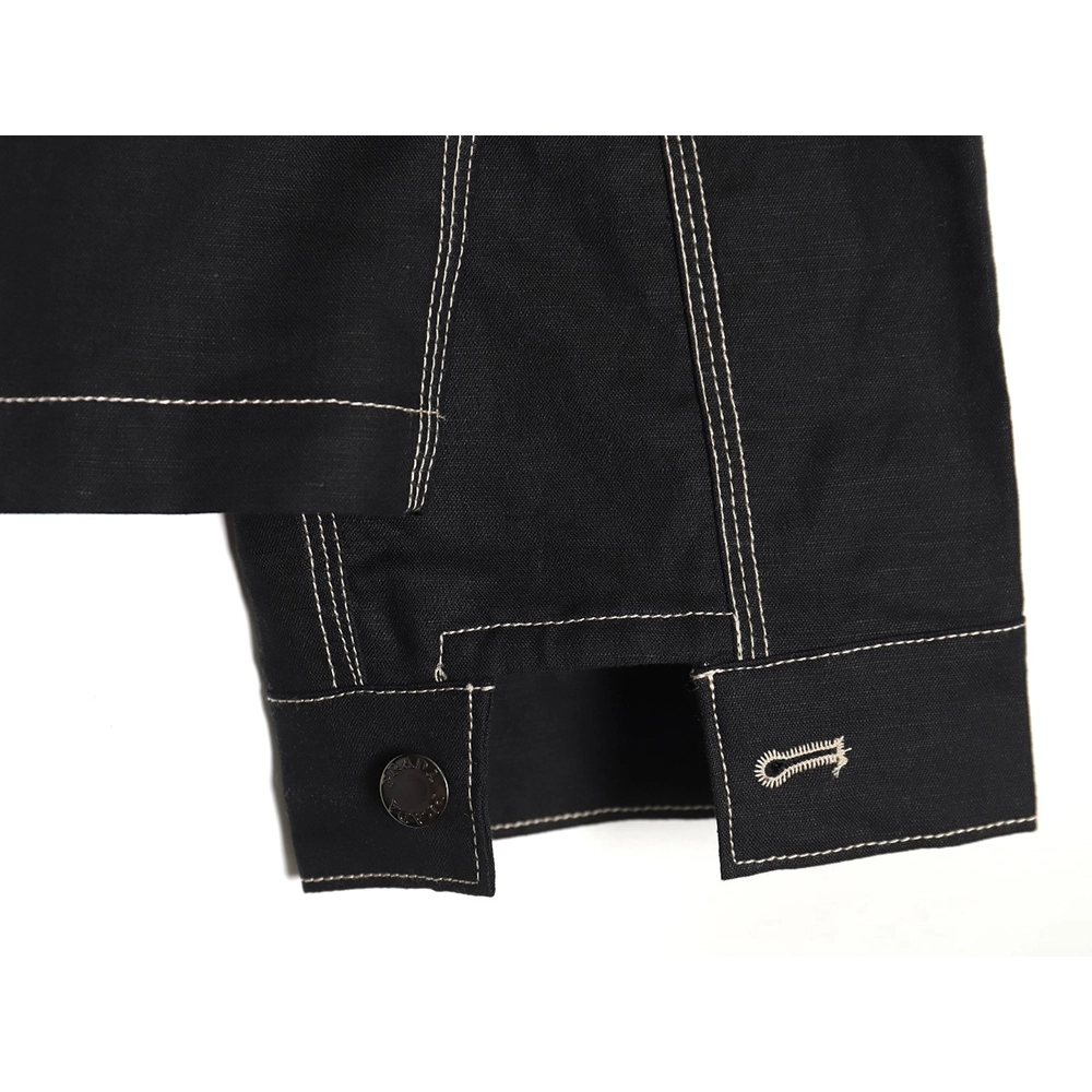 Prada PRD24SS Chambray Pocket Long Sleeve Shirt Jacket,Prada Jacket,Jacket,APPAREL