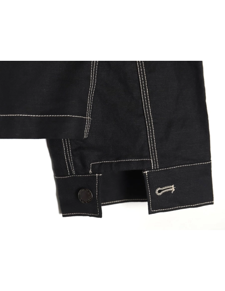 Prada PRD24SS Chambray Pocket Long Sleeve Shirt Jacket,Prada Jacket,Jacket,APPAREL
