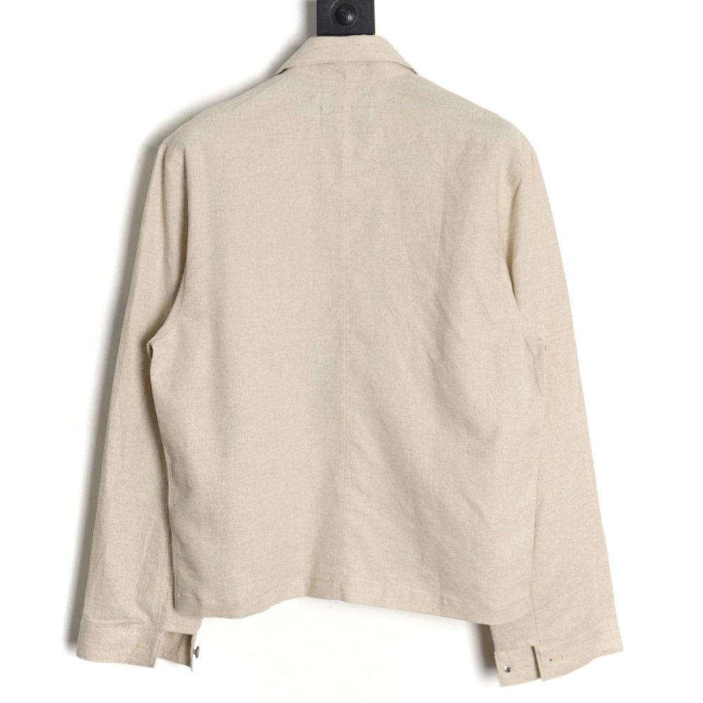 Prada PRD24SS Chambray Pocket Long Sleeve Shirt Jacket,Prada Jacket,Jacket,APPAREL