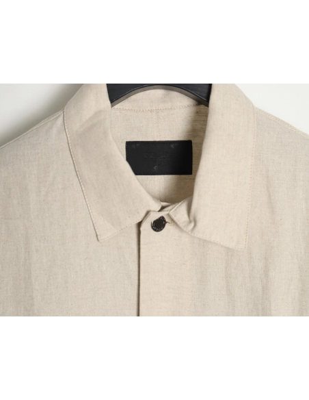 Prada PRD24SS Chambray Pocket Long Sleeve Shirt Jacket,Prada Jacket,Jacket,APPAREL