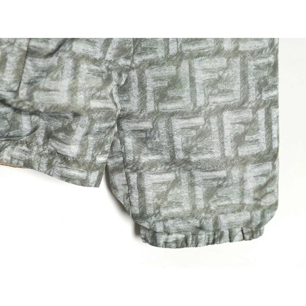 Fendi FD24SS Green FF Reversible Nylon Jacket Hooded Jacket,Fendi Jacket,Jacket,APPAREL