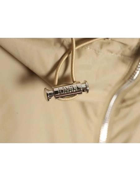 Fendi FD24SS Green FF Reversible Nylon Jacket Hooded Jacket,Fendi Jacket,Jacket,APPAREL