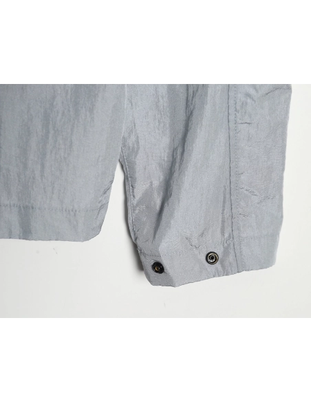 Stone Island Nylon Meta Series Metallic Nylon Long Sleeve Zip Chest Strap Jacket,Stone Island Jacket,Jacket,APPAREL