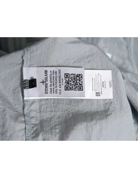 Stone Island Nylon Meta Series Metallic Nylon Long Sleeve Zip Chest Strap Jacket,Stone Island Jacket,Jacket,APPAREL