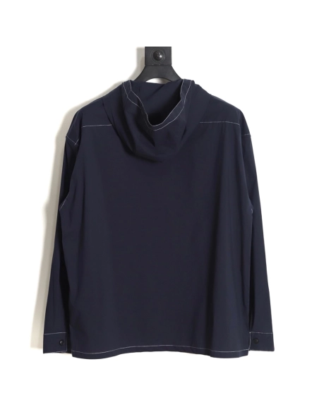 Prada 23SS topstitched zipper jacket,Prada Jacket,Jacket,APPAREL