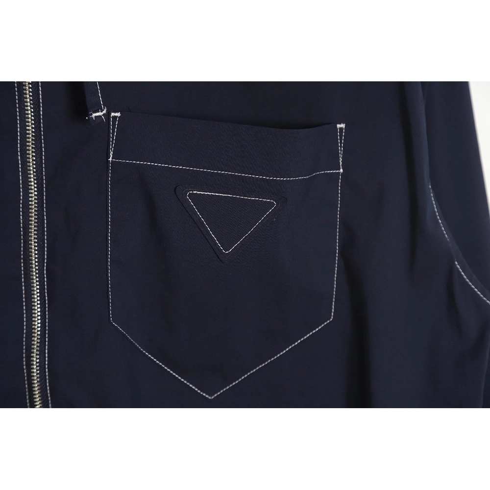 Prada 23SS topstitched zipper jacket,Prada Jacket,Jacket,APPAREL